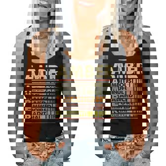 Amber Family Name Amber Last Name Team Women Tank Top - Monsterry