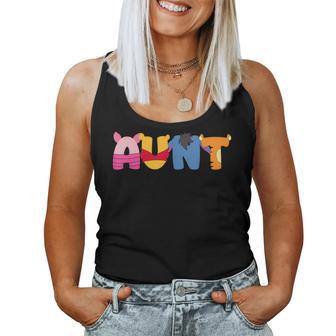Aunt Of The Birthday Girl Bear Family Matching Women Tank Top - Thegiftio UK