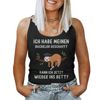 Bachelor Geschafft Wieder Ins Bett Student Sloth Tank Top Frauen - Geschenkecke