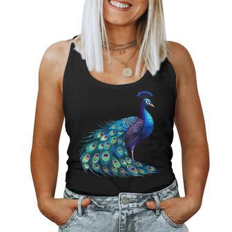 Beautiful Blue Peacock Teal Feathers Bird Lover Women Women Tank Top - Thegiftio UK