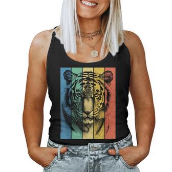 Bengal Tiger Portraitintage Style Dog Mum Dad Tank Top Frauen - Seseable