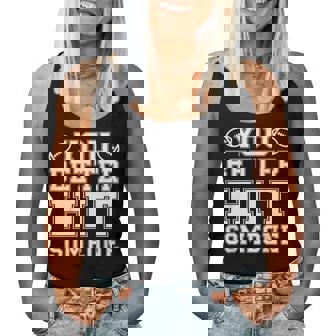 You Better Hit Someone Football Mom Sports Women Tank Top - Monsterry