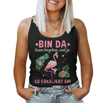 Bin Da Kann Losgehen Girls' Evening Flamingo S Tank Top Frauen - Geschenkecke