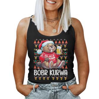 Bòbr Kurwa Christmas Jumper Polish Beer Bober Xmas Kurwa Tank Top Frauen - Geschenkecke