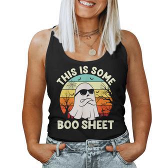 This Is Some Boo Sheet For Retro Ghost Halloween Women Tank Top - Thegiftio UK