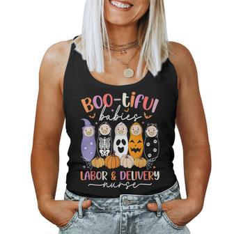Bootiful Babies Labor And Delivery Nurse Halloween L&D Nurse Women Tank Top - Thegiftio UK
