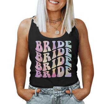 Bride To Be Bridal Shower Groovy Bachelorette Party Matching Women Tank Top - Thegiftio UK