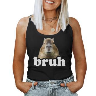 Capybara Bruh Graphic For Capybara Women Tank Top - Thegiftio UK