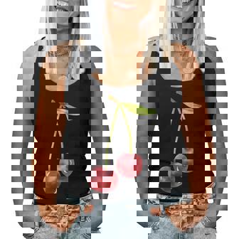 Cerezas Dulces Cuello Camiseta sin mangas para mujer - Regaloses