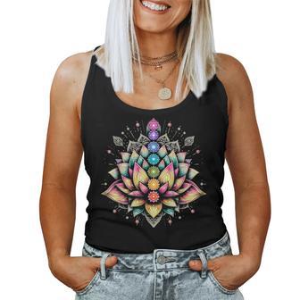 Chakra Lotus Flower Spiritual Yoga Lover Women Tank Top - Thegiftio UK