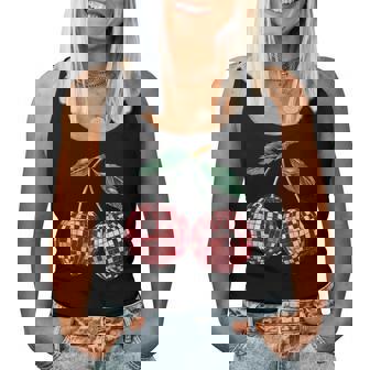 Cherries Disco Aesthetic 70S Groovy Mirrored Ball Queen Women Tank Top - Thegiftio UK