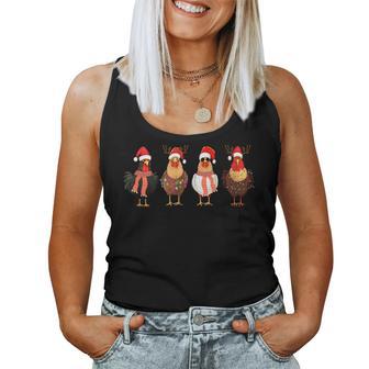 Chicken Christmas Chickens Santa Claus Xmas Women Tank Top Frauen - Geschenkecke