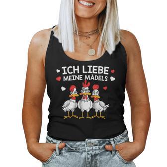 Chicken Ich Liebe Meine Mäds Ich Liebe Meine Mäds Tank Top Frauen - Seseable