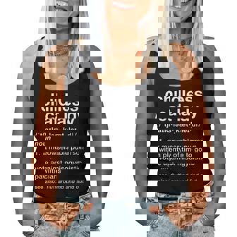 Childless Cat Lady Dictionary Definition Women Tank Top - Thegiftio UK