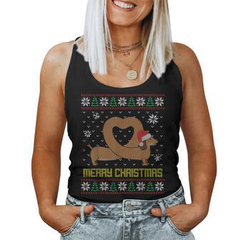 Christmas Dachshund Christmas Women's Children's Tank Top Frauen - Geschenkecke