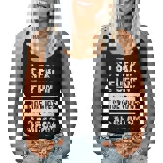 Citation Amusante I Speak Fluent Et Sarcasme Débardeur pour femme - Cadeauxyz