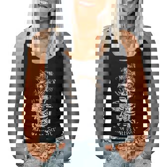 Coffee Skeleton Mama Graphic Coffee Lover Great For Moms Women Tank Top - Thegiftio UK