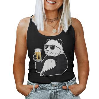 Coole Sonnenbrille Pandabär Bier Trinkend Pandas Tank Top Frauen - Geschenkecke