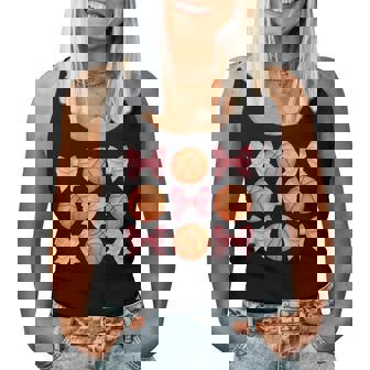 Coquette Basketball Tween N Girl Girly Pink Bow Preppy Women Tank Top - Monsterry