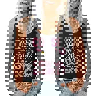 Cousin Of The Birthday Cowgirl Rodeo Party B-Day Girl Party Women Tank Top - Monsterry