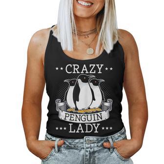 Crazy Penguin Lady Adelie Penguin Lovers Women Camiseta sin mangas para mujer - Regaloses