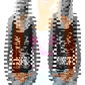 Crush Breast Cancer Ribbon Butterfly Breast Cancer Awareness Women Tank Top - Monsterry