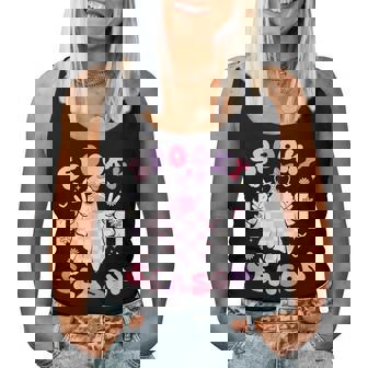 Cute Girly Ghost Blowing Bubble Spooky Season Girl Kid Women Tank Top - Monsterry