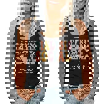 Dialysis Social Worker Week Groovy Appreciation Day For Work Women Tank Top - Monsterry
