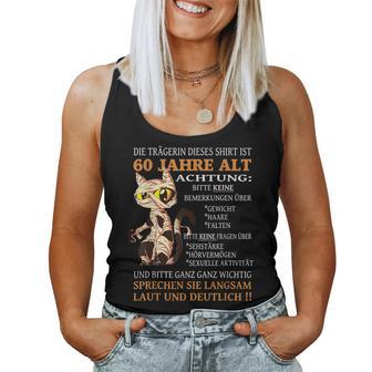 Die Trägerin Ist 60Th Birthday Woman Over 60S Women's Tank Top Frauen - Geschenkecke