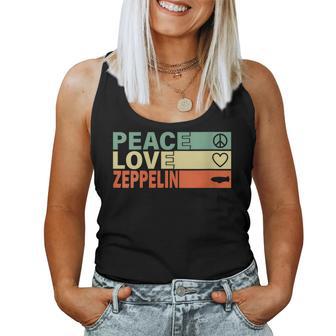 Dirigible Zepelin Love Peace Airship Blimp Zeppelin Women Tank Top - Thegiftio UK