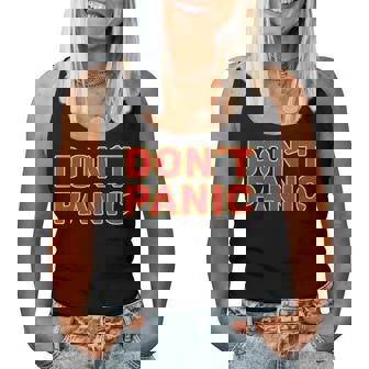 Don't Panic Vintage Distressed Sarcastic Panicking Women Tank Top - Thegiftio
