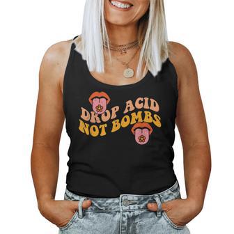 Drop Acid Not Bombs Hippie Groovy 70S Costume For Women Tank Top Frauen - Seseable