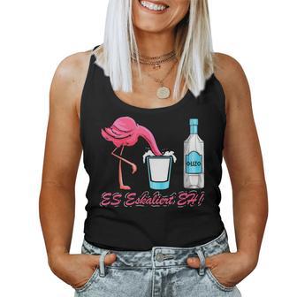 Es Escaliert Eh Flamingo & Ouzo Tank Top Frauen - Geschenkecke