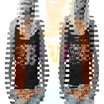 Evs Halloween Nurse Evs Cute Health Worker Halloween Pattern Women Tank Top - Thegiftio