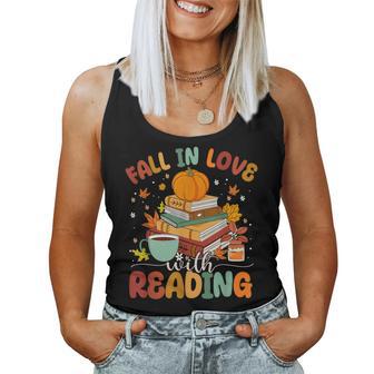 Fall In Love With Reading Fall Season Women Tank Top - Thegiftio UK