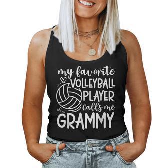 My Favorite Player Calls Me Grammy Grandma Volleyball Women Tank Top - Thegiftio UK