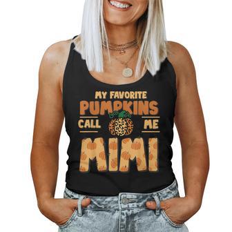 My Favorite Pumpkins Call Me Mimi Thanksgiving Fall Autumn Women Tank Top - Thegiftio UK