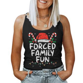 Forced Family Fun Sarcastic Christmas Women Tank Top - Thegiftio UK