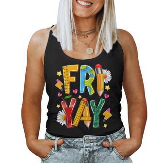 Fri-Yay Happy Friday Weekend Teacher Fri Yay Teacher Women Tank Top - Monsterry