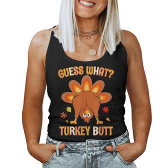Guess What Turkey Butt Thanksgiving Mens Women Tank Top - Thegiftio UK