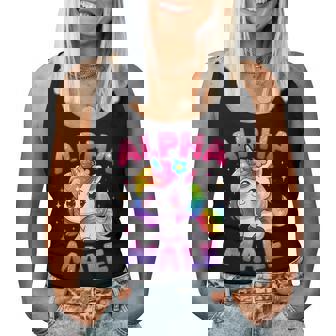 Ironic Alpha Unicorn Sarcastic Girly Sparkle Rainbow Women Tank Top | Seseable UK