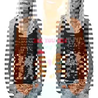 Nurse Christmas Gingerbread Man Did You Try Icing It Women Tank Top - Monsterry