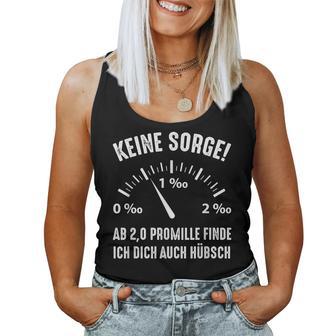 Saufsprung Drinking Level 20 Per Mille Beer Saufen Tank Top Frauen - Geschenkecke