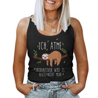 Sloth Ich Atme Produktiv Chiller Relax Tank Top Frauen - Geschenkecke