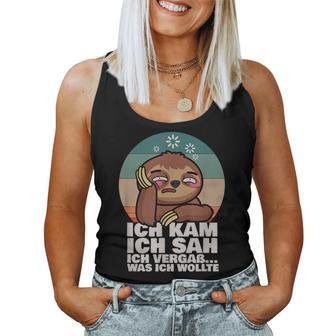 Sloth Ich Kam Ich Sah Ichergaß Was Ich Wollte Tank Top Frauen - Geschenkecke