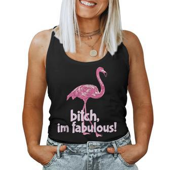 Summer Vibes I'm Fabulous Pink Flamingo Women Tank Top - Monsterry AU