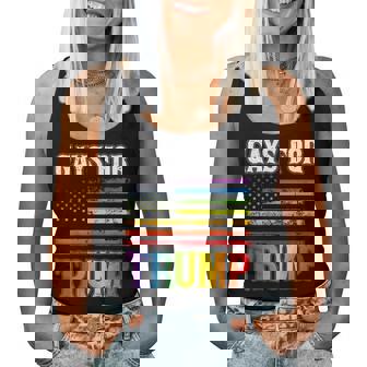 Gays For Trump Lgbt Pride Gay Rainbow Flag Vote Republican Women Tank Top - Monsterry