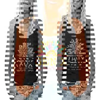 Gen X We Don't Care Sunflower Generation X Women Tank Top - Monsterry