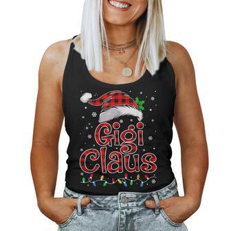 Gigi Claus Christmas Lights Pajama Family Matching Women Tank Top | Seseable UK