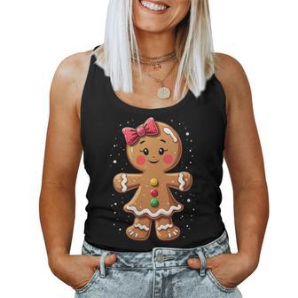 Gingerbread Character Women Tank Top - Thegiftio UK